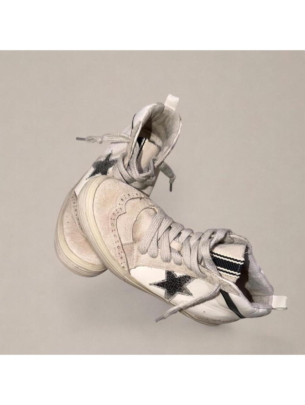 SHU SHOP White & Silver Star High-Top Sneakers – Size 9
